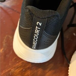 adidas Gamecourt 2 Black and White Athletic Shoes